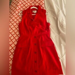 Adelyn Rae red button down dress
